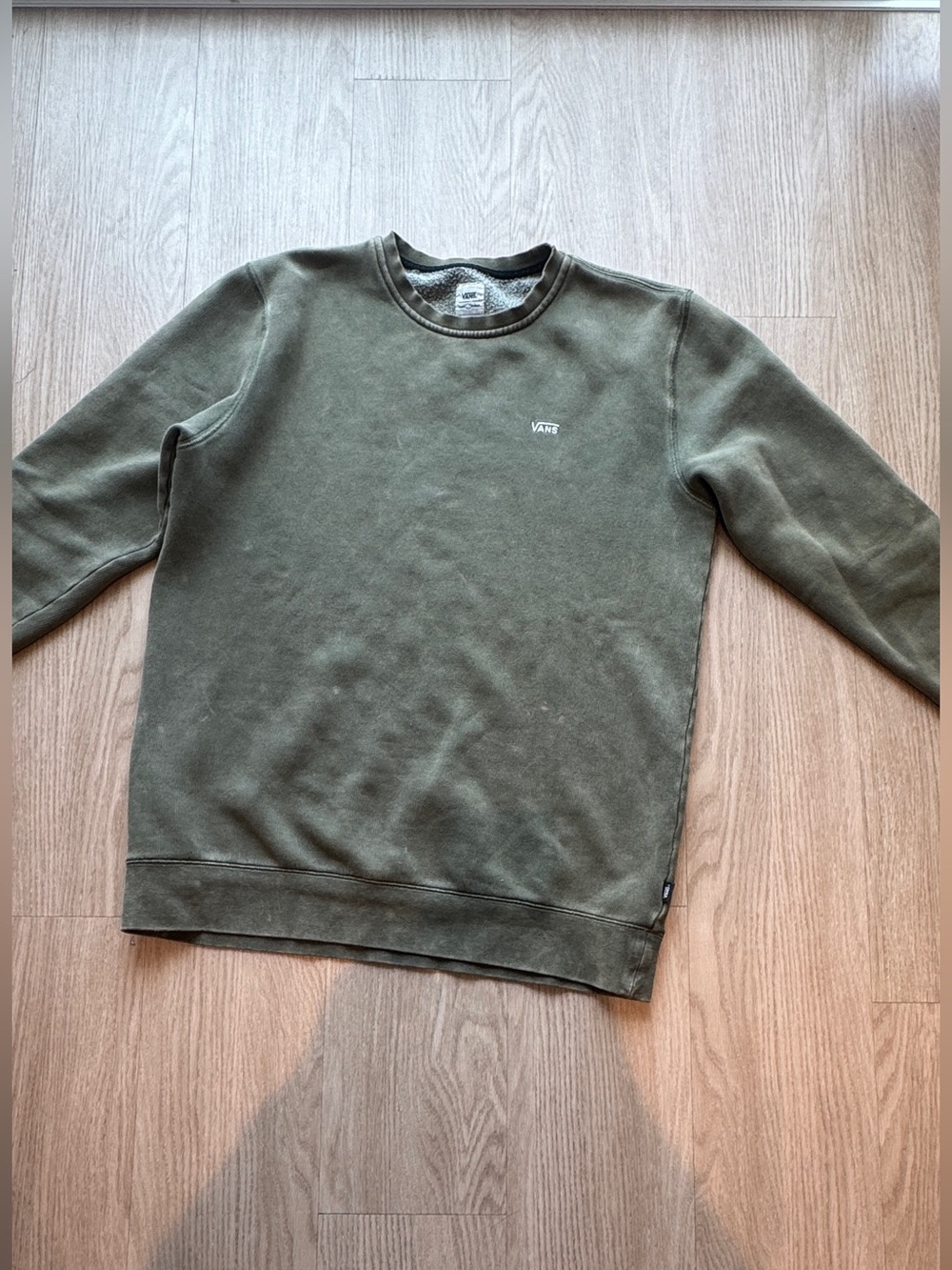 Vans Olive Green Minimal Logo Crewneck Sweatshirt